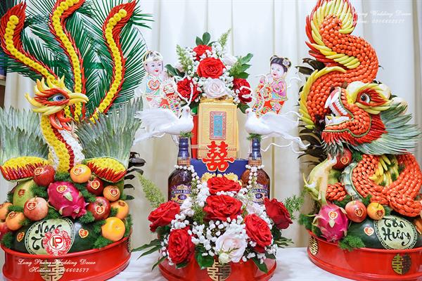 Mâm Quả  Cưới Hỏi - Gói 5 Quả Kết Tháp Rồng Phụng VIP - Hoa Tươi