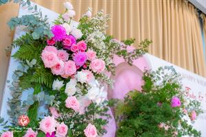 Backdrop Hoa Lụa Thảm Cỏ Xanh 