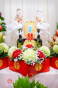  Mâm Quả Cưới Hỏi - Gói 6 Mâm Chay Kết Tháp Hoa Tươi 