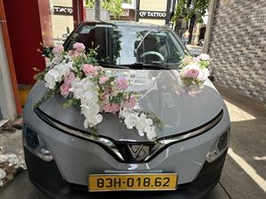 Cho Thuê Hoa Lụa Trang Trí Xe Cưới