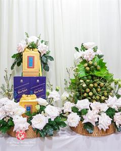 Mâm Quả  Cưới Hỏi - Gói 6 Quả Mâm Mây Tre Hiện Đại