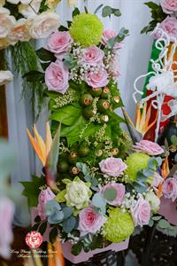 Mâm Quả  Cưới Hỏi - Gói 6 Quả Kết Tháp Rồng Phụng Hoa Tươi