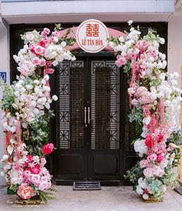 Cổng Hoa Cưới - Alu Hồng Phấn Điểm Sen